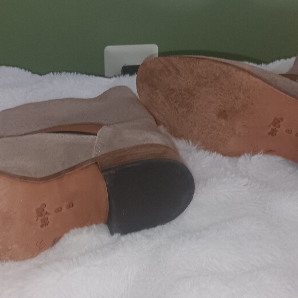 Coach Gray and Tan Suede Ankle Booties - Picture 6 of 12